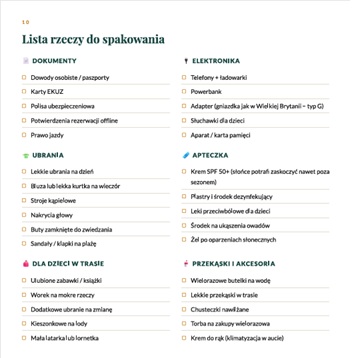 Cypr z dziećmi — Lista rzeczy do spakowania