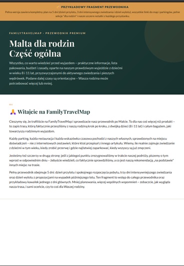 FamilyTravelMap Malta — wstęp