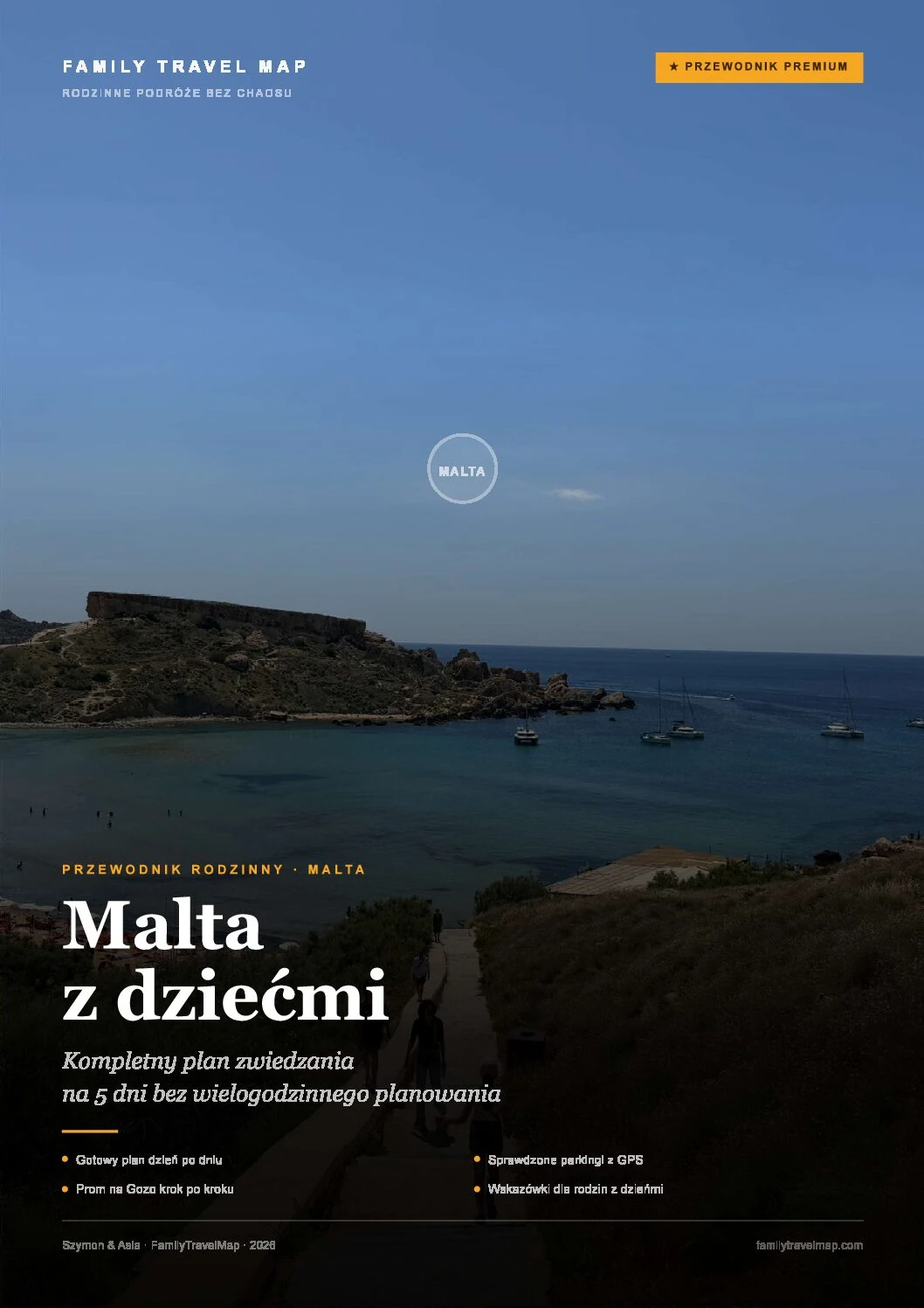 Okładka przewodnika FamilyTravelMap Malta z dziećmi