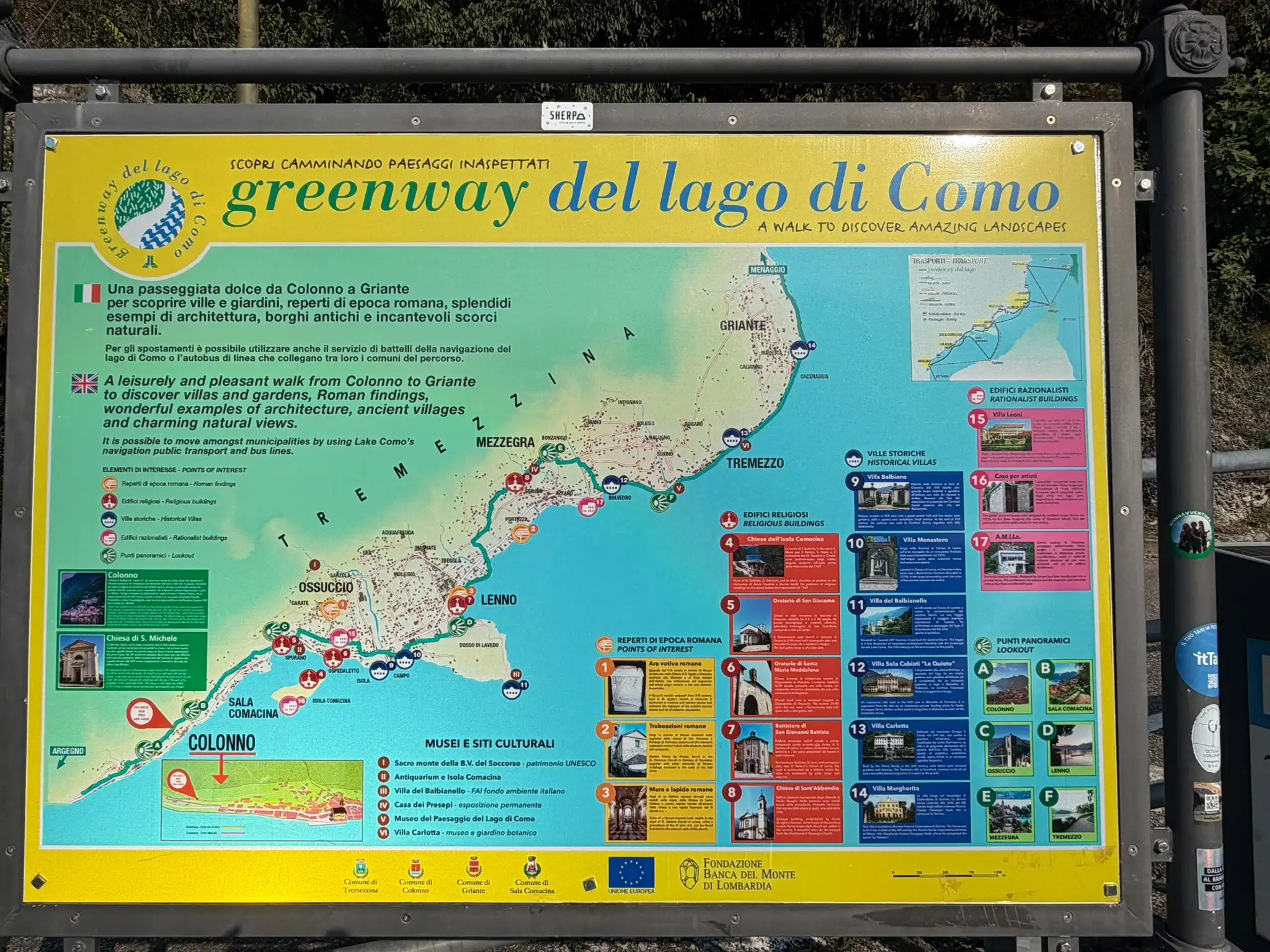 Mapa i informacje o szlaku Greenway del Lago di Como